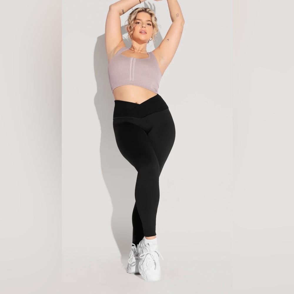 Popflex Active Criss Cross Hourglass Seamless Legging, Curve Flex